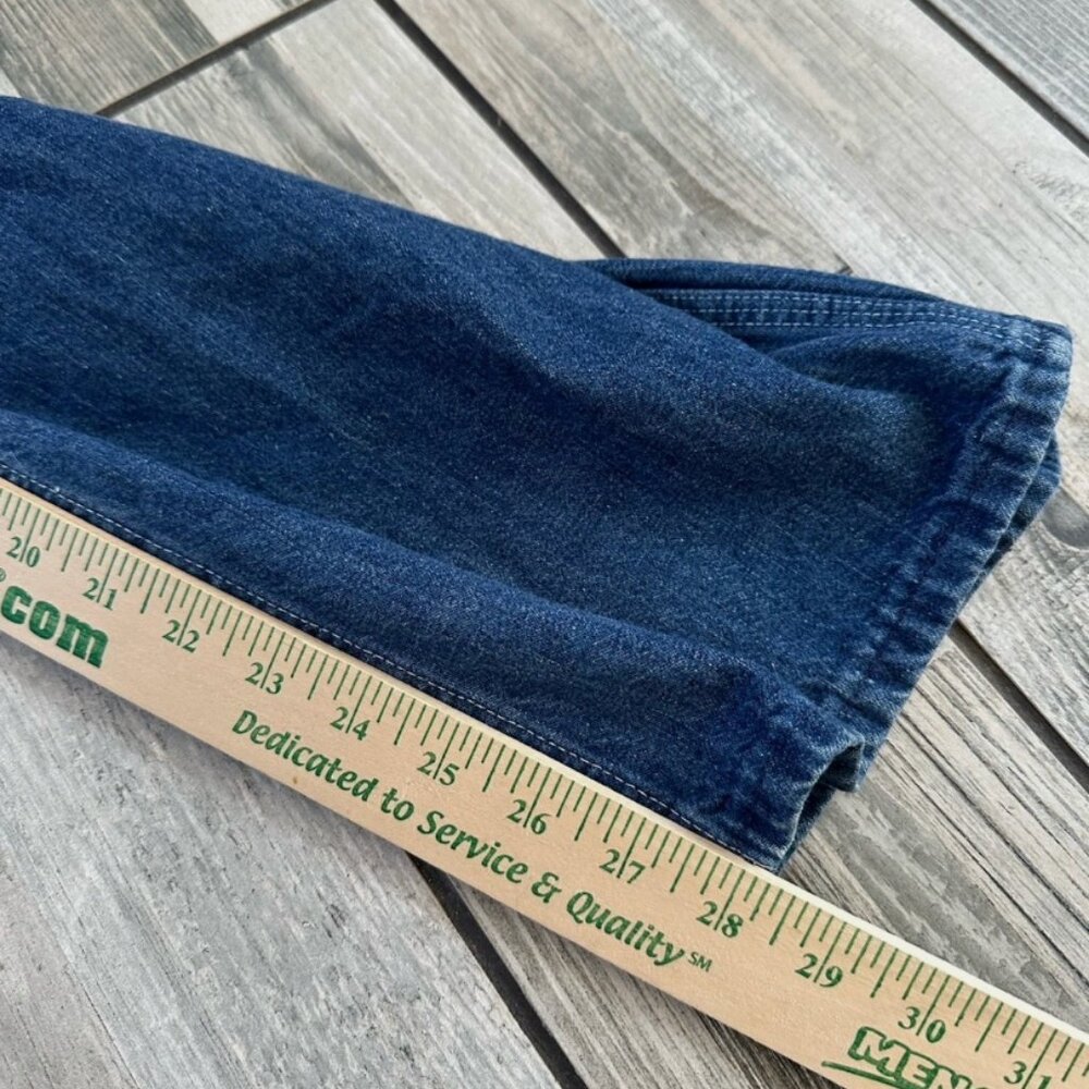 28x28 Vintage Big Mac Square Bak Denim Bib Overalls Workwear 100% Cotton - Picture 6 of 7
